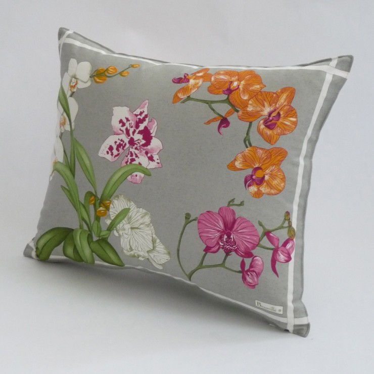 Coussin Orchidées