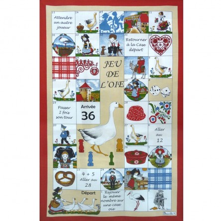 Jeu de l'Oie Tea-towel