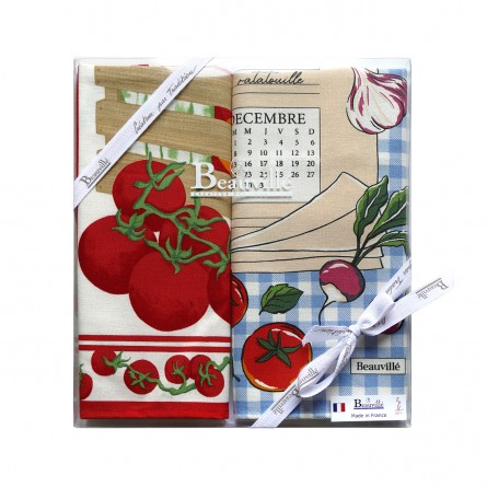 Coffret Cadeau Torchons Saveurs du marché