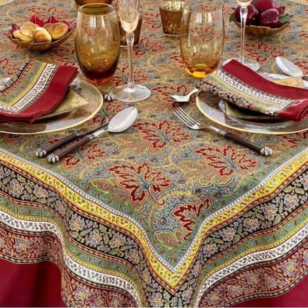 Feuilles de Vigne Tablecloth - Red