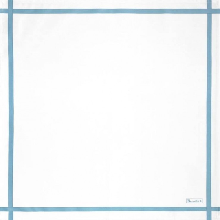 Two-coloured Napkin - White/Sky Blue