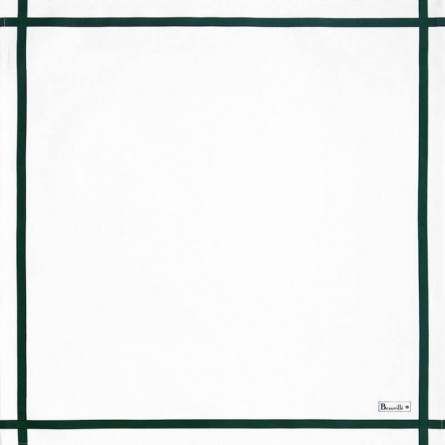 Serviette Bicolore - Blanc/Émeraude