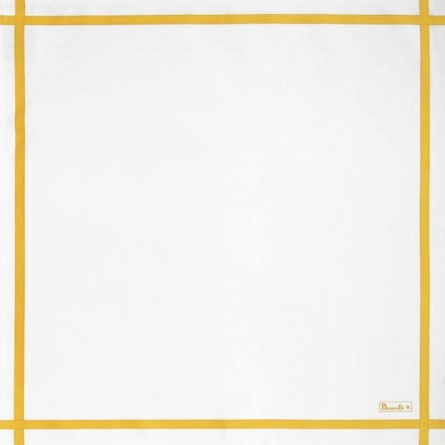 Zweifarbige Serviette - weiß/Gelb