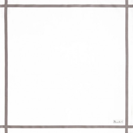 Two-coloured Napkin White/Taupe