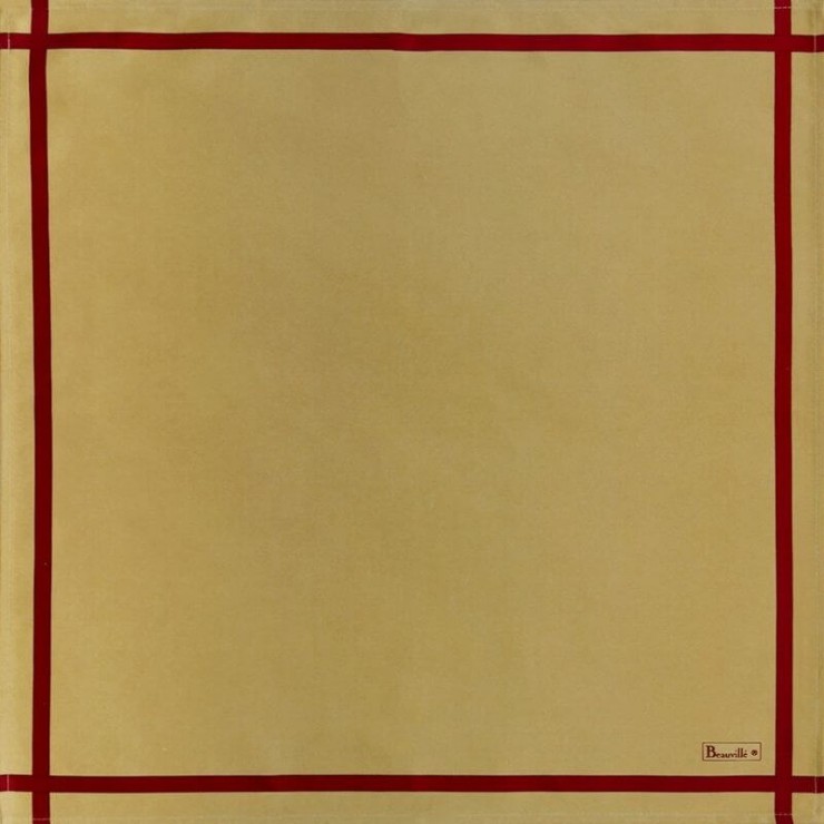 Zweifarbige Serviette - Gold/Rot