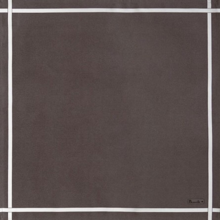 Serviette Bicolore - Taupe/Blanc