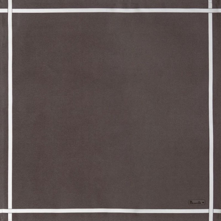 Serviette Bicolore - Taupe/Blanc