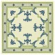 Trianon Serviette - Creme grund/blau