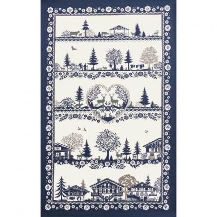 Chalets enchantés Tea towel
