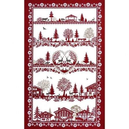Chalets enchantés Tea towel