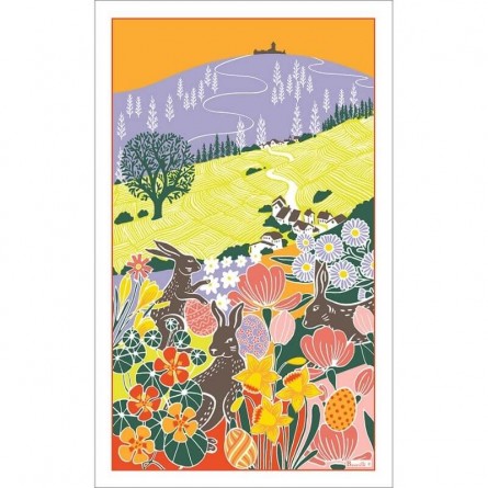 Torchon Pâques en fleurs