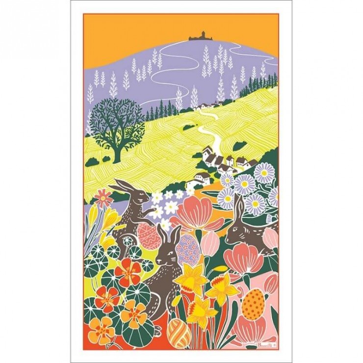 Torchon Pâques en fleurs