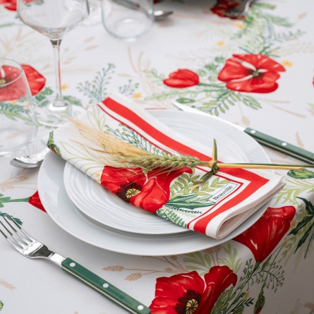 Fleurs de pavot serviette