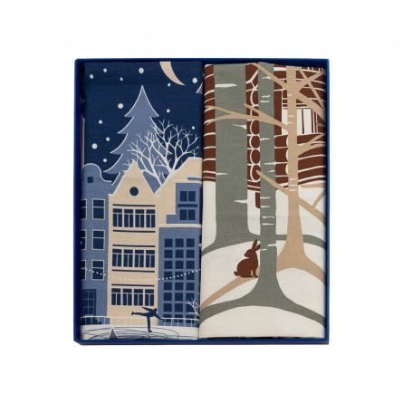 Geschirrtuch-Box Tableau hivernal