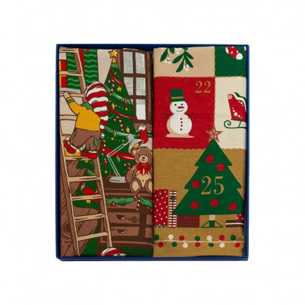 Coffret Cadeau Torchons Le décompte de Noël