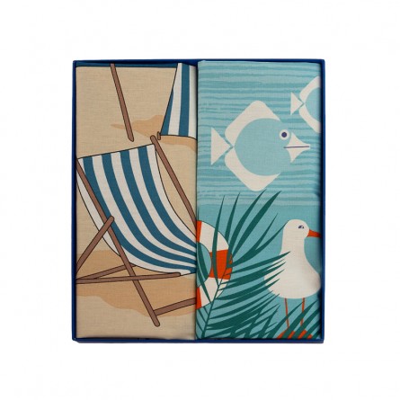 Cofanetto regalo strofinaccio Bord de mer