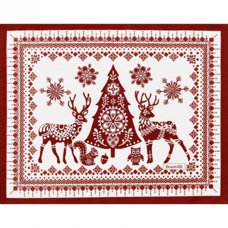 Balade en hiver placemat