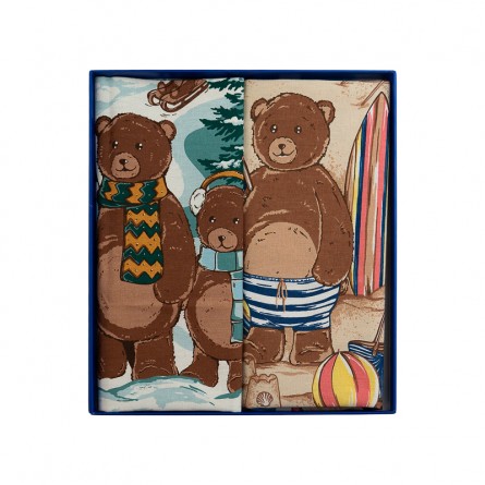 Tea towel gift box Les aventures de Teddy