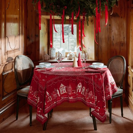 Emma Barclay Federa Per Cuscino Natalizia 'Merry Christmas' – Velluto Morbido Con Stampa Lamina Rossa Bordeaux, 43x43 Cm