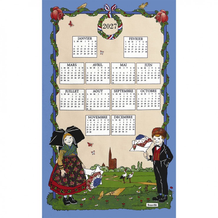 Geschirrtuch Kalender Alsace 2027