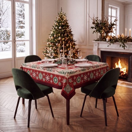Nappe Noël en dentelle