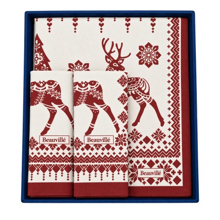 Balade en hiver table runner gift set
