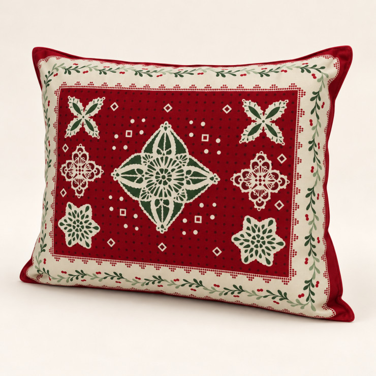 Noël en dentelle Cushion cover