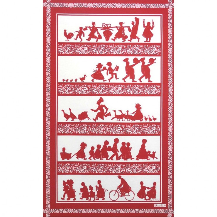 Silhouettes Tea-Towel