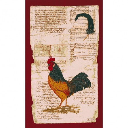 Torchon Coq littéraire