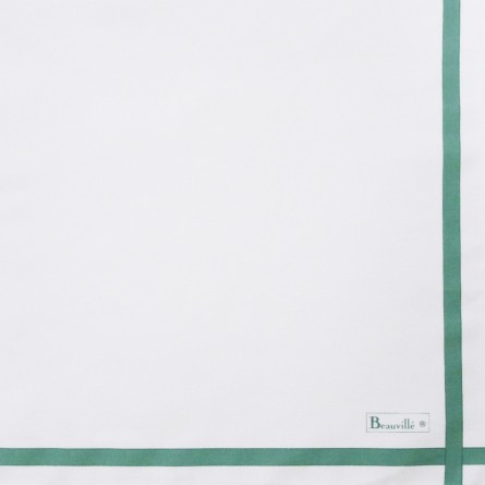 Serviette Bicolore - Blanc/Vert d'eau