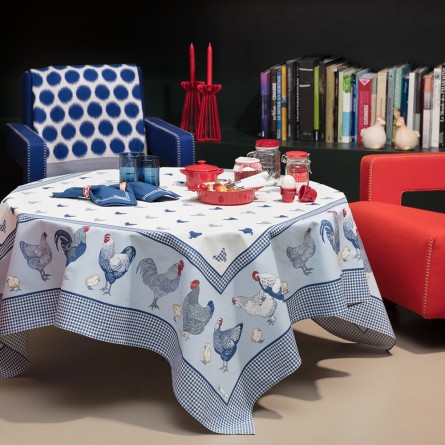 Nappe Picoti Enduite - Bleu