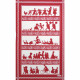 Silhouettes Tea-towel - Red