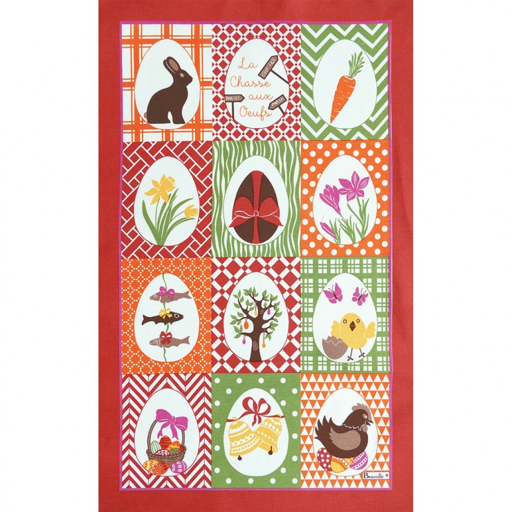 La Chasse aux Oeufs Tea-Towel