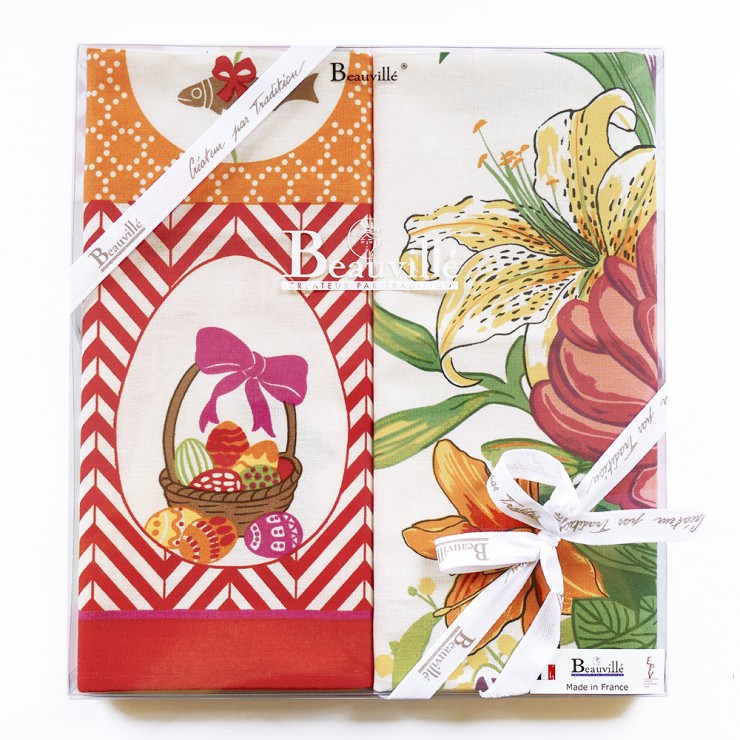 Tea-towel Gift Box Jardin Secret