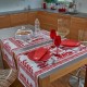 Chemin de table Silhouettes Rouge