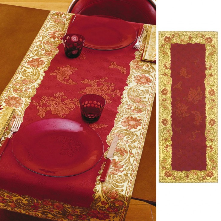 Chemin de table Tapis Rouge Luxe