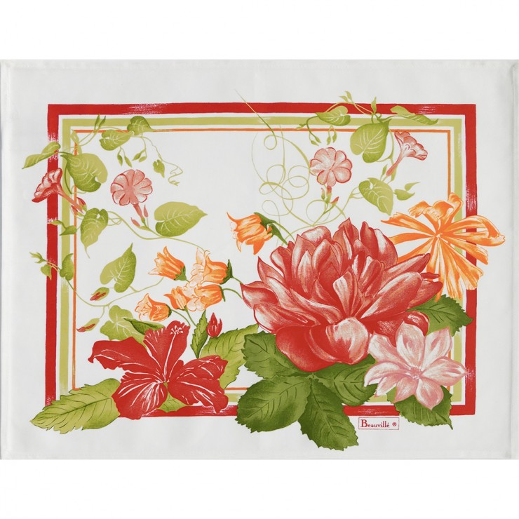 Palais Royal Coated Placemat - Raspberry