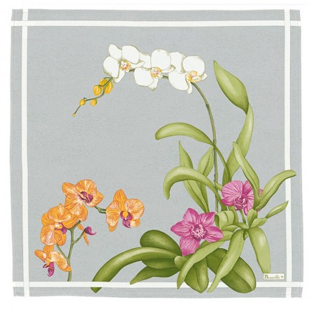 Orchidées Napkin - Champagne