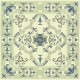 Trianon Tablecloth - Cream ground/blue