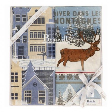 Scènes d'Hiver Tea-towel Gift Box