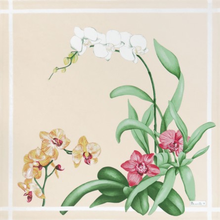 Orchidées Napkin - Champagne