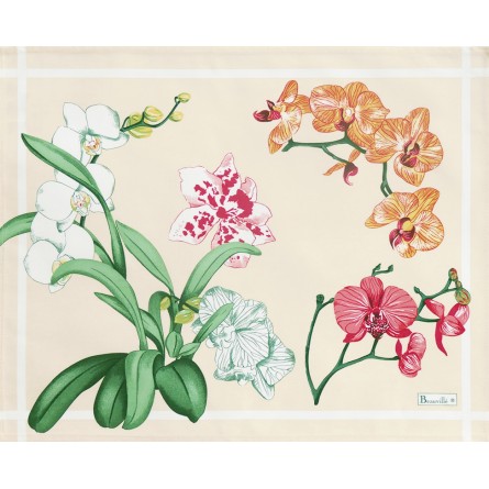 Orchidées Tischset - Grau