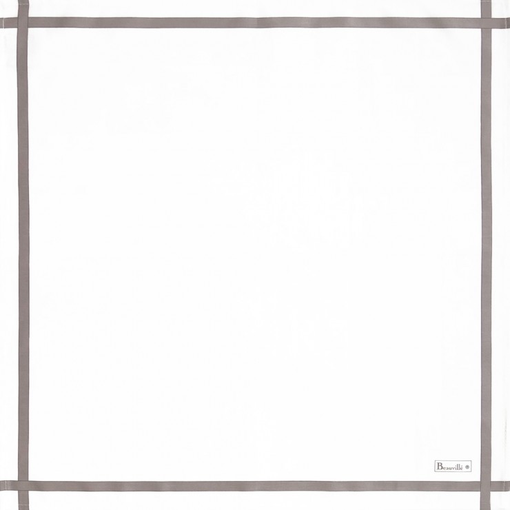 Two-coloured Napkin White/Taupe