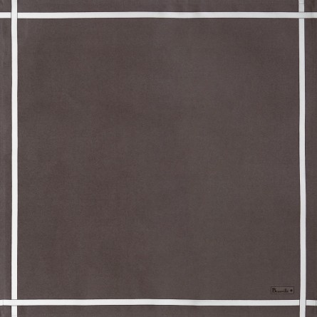 Two-coloured Napkin - Taupe/White