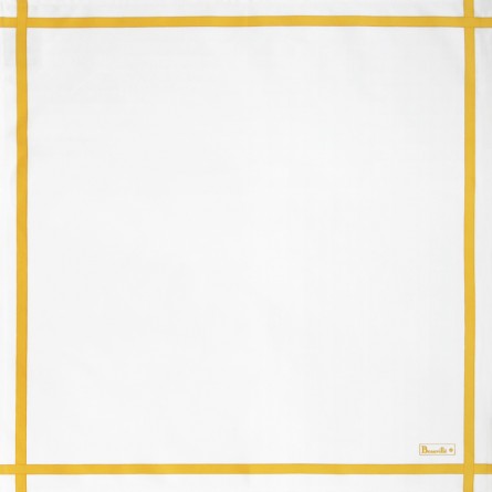 Zweifarbige Serviette - weiß/Gelb