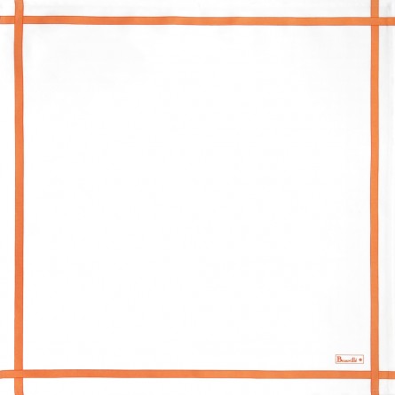 Serviette Bicolore - Blanc/Mandarine