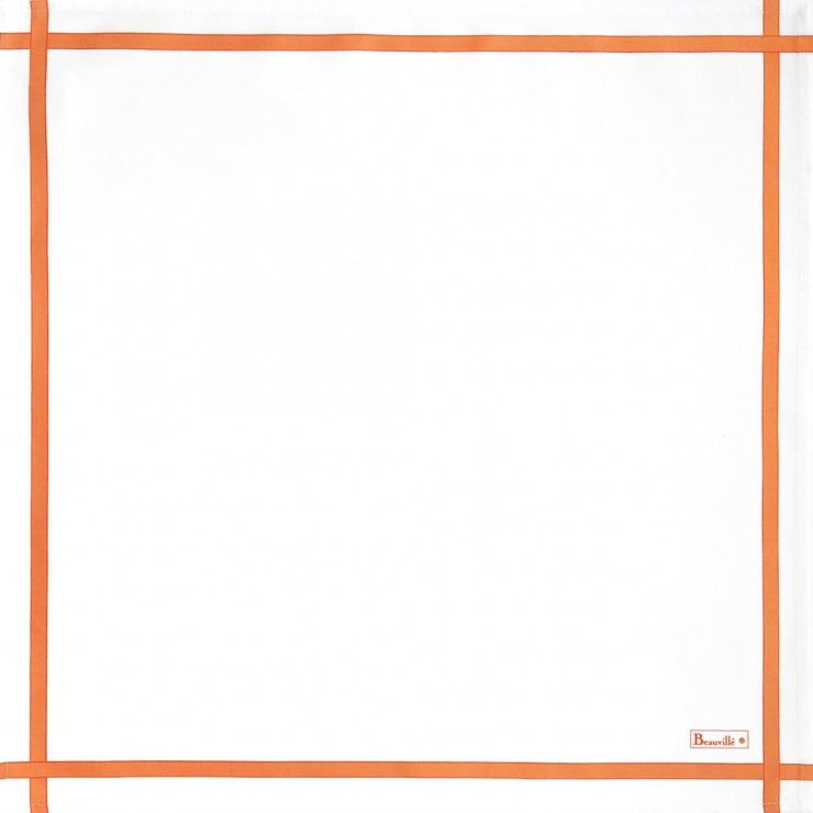 Two-coloured Napkin - White/Mandarin