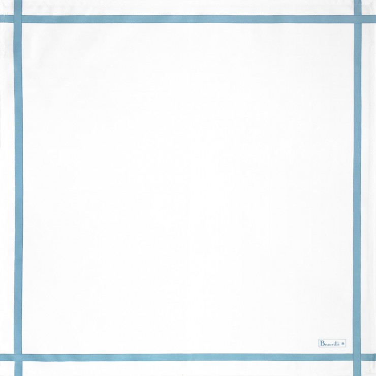 Two-coloured Napkin - White/Sky Blue
