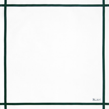 Zweifarbige Serviette - Weiß/Smaragdgrün