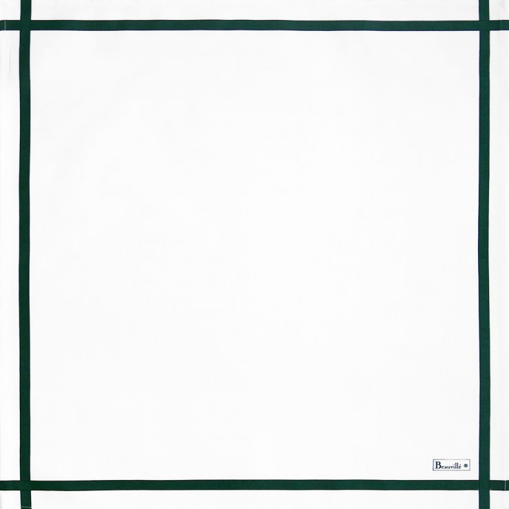 Two-coloured Napkin - White/Emerald